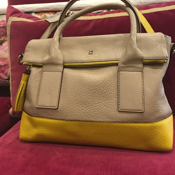 kate spade Handbags - •price drop• Kate spade tan and yellow bag